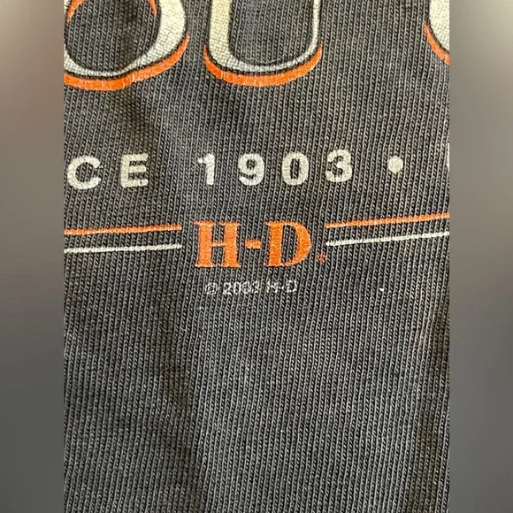 Y2k Vintage Sleeveless Harley Davidson Cut Off T Shirt - Picture 7 of 10